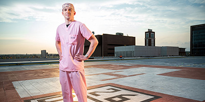 Stephen Lee on roof of UMUC