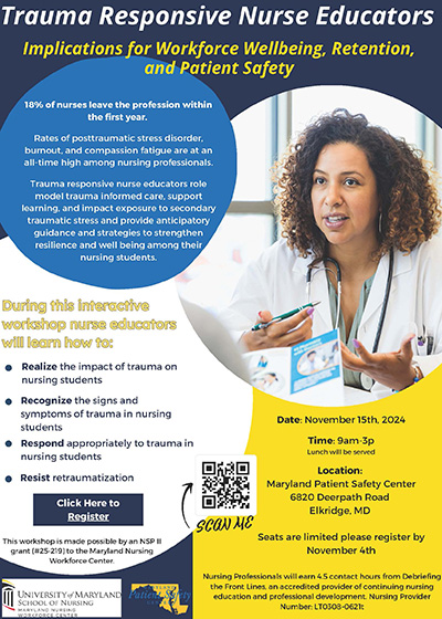 Trauma Responsive Nurse Educators Flyer