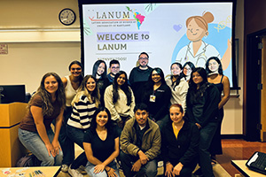 LANUM students pose together